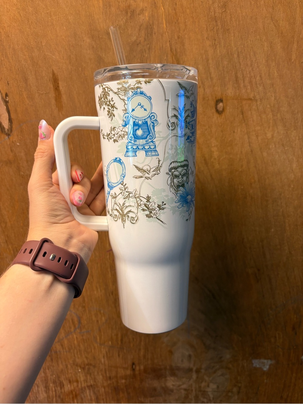 Belle Stainless Steel Cup With Straw By Corkcicle Beauty And The Beast 40 Oz
